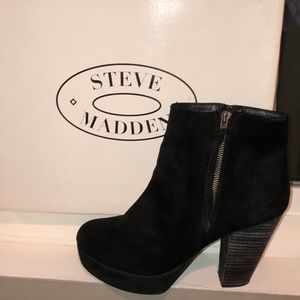 gratify black leather steve madden